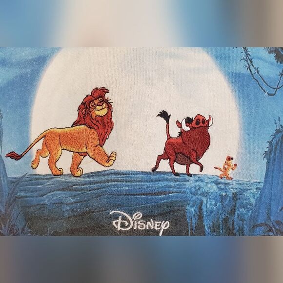 Disney Parks 30th Anniversary Lion King Gray Embroidered Size XXL - Picture 5 of 9